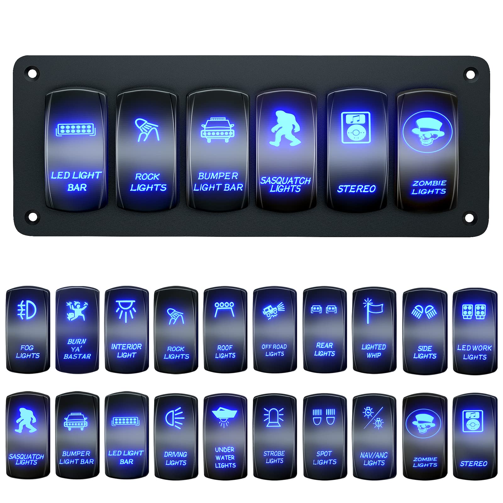 Custom electrical and switch panels auxiliary switches SPOD style custom panel