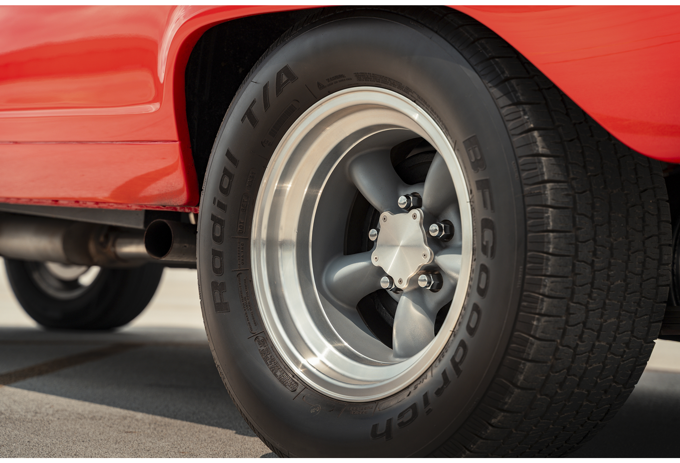 Classic hot rod wheel closeup